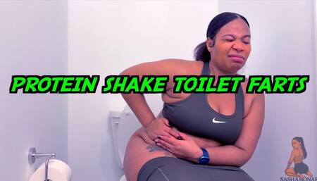 Gassy Protein Shake Toilet Farts