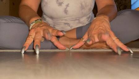 Edge For My Beautiful Long Silver Nails