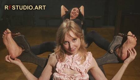 Adriana in Stocks - Big 11 Size Feet Tickling by Mandy (UHD 4K MP4)