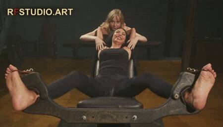 Adriana in Stocks - Big 11 Size Feet Tickling by Mandy (FULL HD MP4)