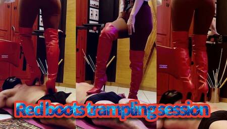 GEA DOMINA - RED BOOTS TRAMPLING SESSION,