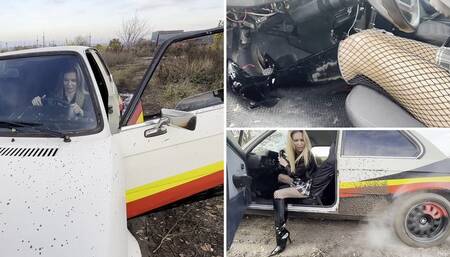 Milana looks for a picnic spot but gets stuck in the mud