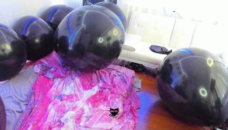 Black Birthday Balloons Go BOOM!