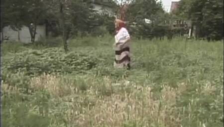 Red hair big boobs milf fucking on the farm