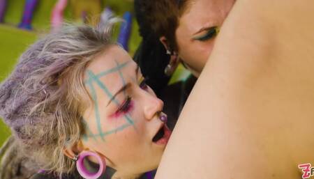 2 Heavy Tattoo Girls Get Ass Fucked by a Big Dick