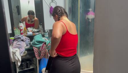 The Stepson Fucks the Ass of the Maid Hired by His Stepmother
