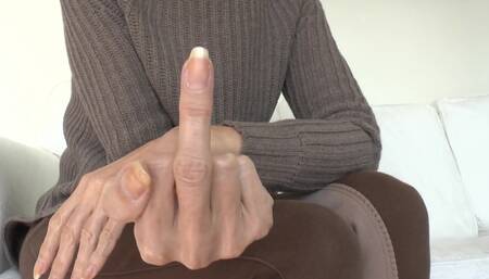 Natural Long Fingernails, Middle Finger, and Finger Snapping, JOI, Lady Victoria Valente