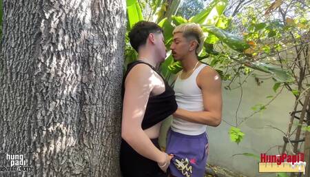 Butt Fucking Tree Huggers Gay Anal Cumshot Deep Breeding! Hung Papi Santo Jorge