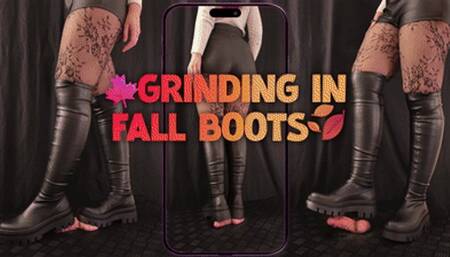 Cock and Balls Grinding in Fall Knee High Boots (Vertical Version) - TamyStarly - Cock Balls Crush Trample, Shoejob, Bootjob, CBT, Ballbusting, Trampling, Stomping