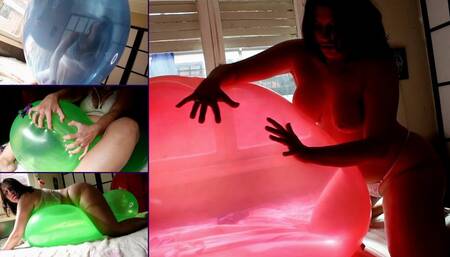 Ride big crystal balloons at morning sun - Bunny Looner