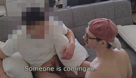 Caught Mike Sucking the Farmer Then the Twink Delivery Boy Joined for a 4some (part 1)