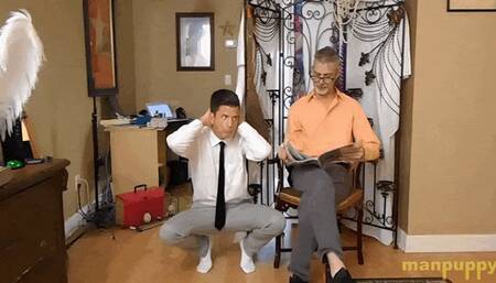 Ear Pulling Ritual for Misbehaving Step-Son - Jeff Drizzle - Richard Lennox - Manpuppy - MP4 1080