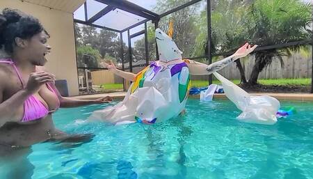 Aquaphilias-Irene Silver Stella Danny- They Love to POP the Inflatables