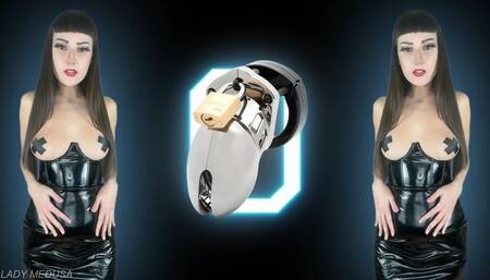 Another month of chastity for unlucky loser - NNN, humiliation, shiny tease & denial