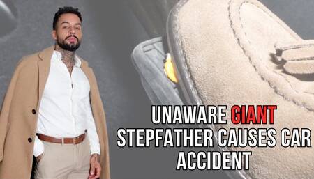 Unaware giant stepfather causes car accident - Lalo Cortez