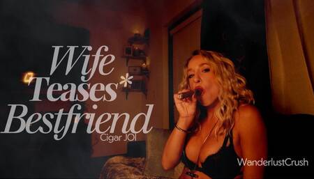 Seductive Wife’s Cigar Tease & Striptease