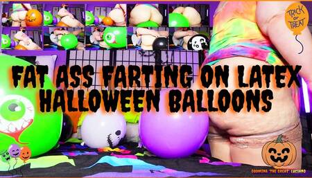 GodMina The Great Fat Ass Farting On Latex Halloween Balloons 720x480 MP4