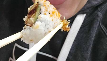 Sushi and Miso Soup Swallowing