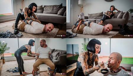 Dominatrix Ties Roommate with Scarves - Spanish (sub:English), MP4, FULLHD 1080