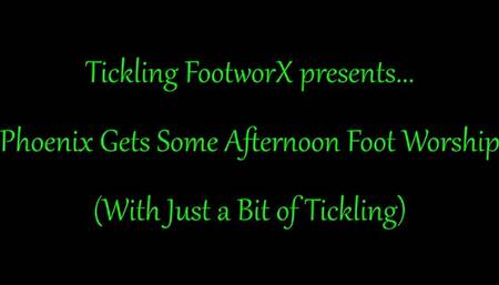 Phoenix Gets Some Afternoon Foot Worship, With a Little Bit of Tickling