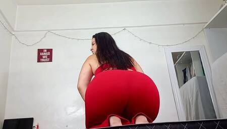 Asian Goddess Letting Out Bubbling Farts in Her New Red Leggings - by Kiara Nissei - Part 3