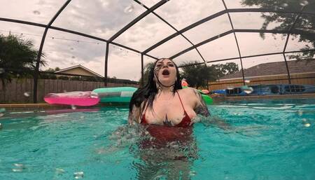 Aquaphilias- Harley Jayde- Falls in the Pool in Party Dress and Cant Swim- PERIL
