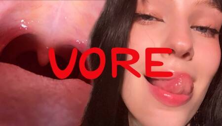 Goth giantess swallows you | Vore