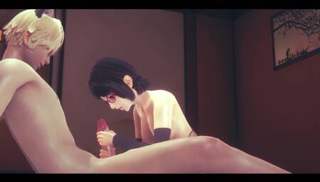 Naruto Hentai - Sarada Handjob & Blowjob - Manga Anime Japanese Asian Game Porn