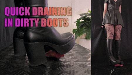 Quick Draining in Dirty LaModa Boots (Slave Double Version) - TamyStarly - Cock Balls Crush Trample, Shoejob, Bootjob, CBT, Ballbusting, Trampling, Stomping