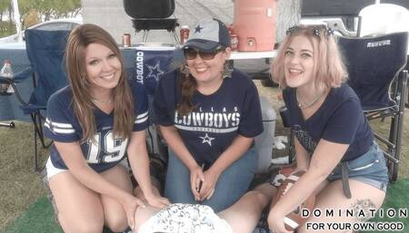Tailgate Party Diapering! Diapered on game day by Stepmommy Katherine as Stepsister Shelley & her friend Claire watches on and helps! WMV