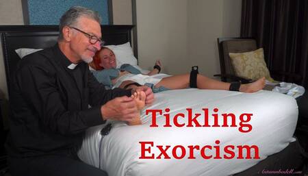 Tickling Exorcism - Sunnie And Antickl Religious Tickle Fetish With Priest Foot Tickling on Ticklish Feet