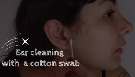 Ear cleaning with a cotton swab