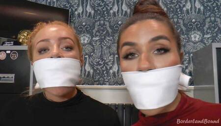 Scarlett & Jess in: Naughty NewsCasters' Gag-centric Sound Test: "Bind Us & Stop Our Mouths as Much as You Want & WE'LL Do the Rest!" (HD)