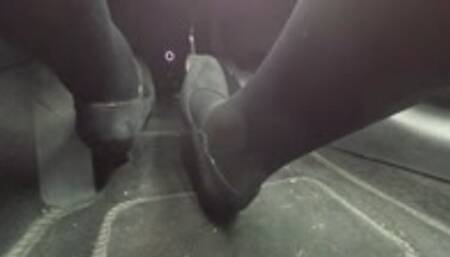 Chrissy Struggles To Drive a Manual Transmisson (Floor View)