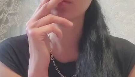 First cigarete in mornning and talking By Anna Sparkle