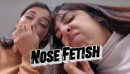 POV Alesia and Greia Nose fetish