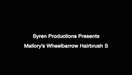 Mallory's Wheelbarrow Hiarbrush Spanking (MP4)