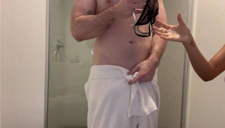 Behind the Scenes with 19 Year Old Teen with Huge Natural Tits, Dafne Michelle, and Andres Acosta