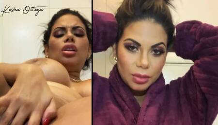 Hot AF Brunette Kesha Ortega Plays With A Fat Dildo!