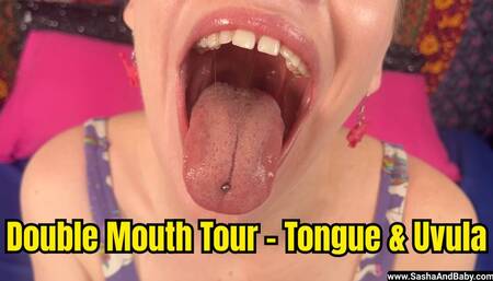 Double Mouth Tour - Tongue And Uvula Fetish
