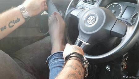 Shoeplay on dashboard and taking off nylons HD wmv 1920x1080