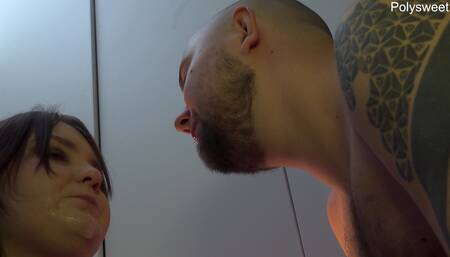 She takes the initiative to strap on and cumkiss