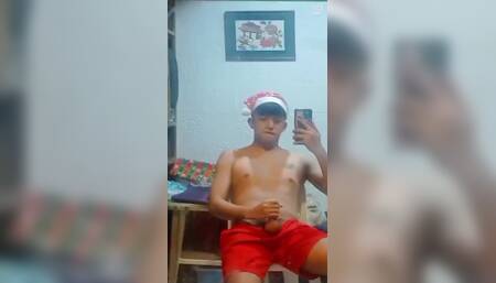 Santas Wanking Helper Inc. Cum Eating