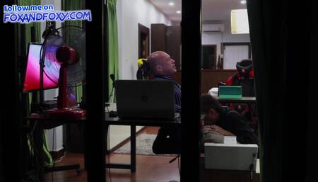 Fake office: She knows how to motivate! Coworker sucks and get cum mouth by the window