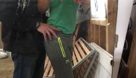 A Worker Fucking at a Construction Site and Cum Inside