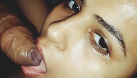 Black Big Cock Sucking and Cum in Mouth