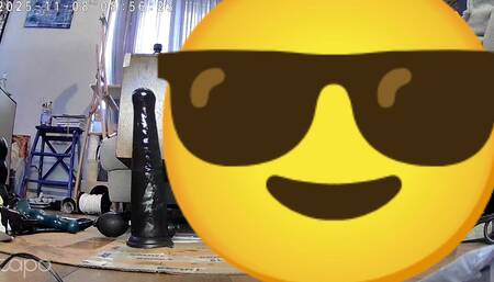 Kiara riding huge dildo