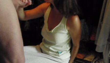 Perfect Cock Sucking Wife Swallows Load of Cum Candi Annie Style!