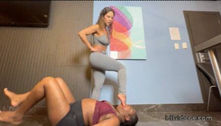 Goddess Mibby Foot Gagging And Trample Cruel Punishment II