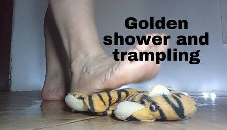 Golden shower and trampling